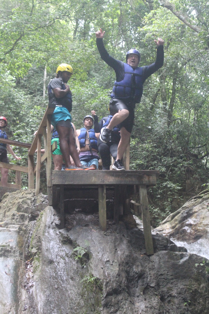Natural water slide at Damajagua
